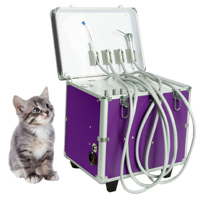 Unité dentaire vétérinaire portable avec comprimé d'air sans huile système d'aspiration bouteille d'eau équipement dentaire vétérinaire mobile pour la clinique dentaire animale