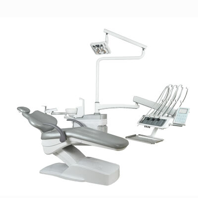 Un bon prix. Unité de chaise dentaire montée sur le dessus avec capteur de lumière LED Luxe chaise de traitement dentaire en cuir PU Unité dentaire électrique pour clinique dentaire en ligne