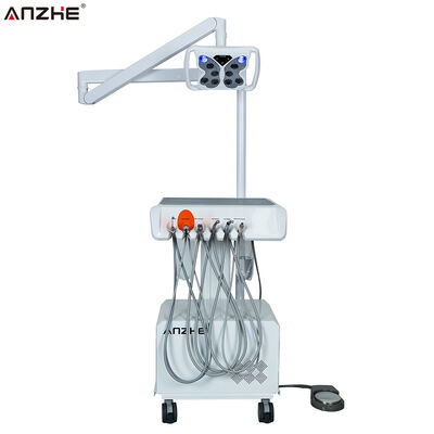 Unité dentaire portable avec lampe de blanchiment LED papillon intégrée Compresseur d'air échelleur à ultrasons système d'aspiration de lumière de durcissement LED Station de travail dentaire mobile pour les cliniques dentaires