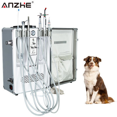 Un bon prix. Système dentaire vétérinaire portable Chariot dentaire vétérinaire mobile avec compresseur d'air intégré Scaler Curing Light et aspiration pour la pratique sur le terrain et mobile en ligne