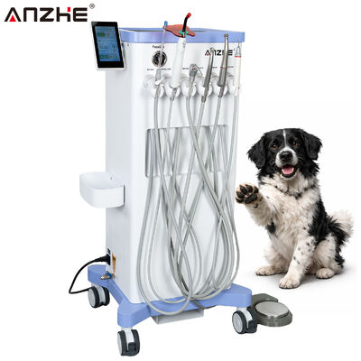 Un bon prix. Unité dentaire mobile vétérinaire avec moteur électrique intégré dans le système d'aspiration du compresseur échelleur à ultrasons et lumière de traitement à LED pour les cliniques dentaires pour animaux en ligne