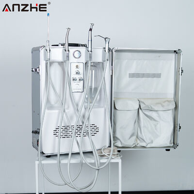Un bon prix. Unité dentaire mobile portable avec 550W de puissance, réservoir d'air en acier inoxydable de 6L et faible bruit de 38dB pour les cliniques dentaires en ligne