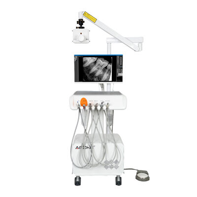 Un bon prix. Station de travail dentaire numérique tout-en-un avec appareil photo portable à rayons X HD capteur intra-oral système PC Unité de traitement dentaire mobile en ligne
