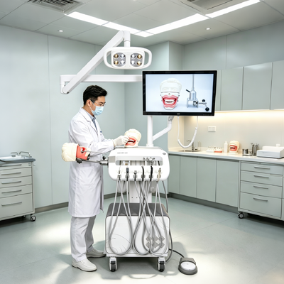 Un bon prix. Unité de simulation d'implant dentaire portable avec caméra orale HD, compresseur d'air 550W et faible bruit de 38 dB pour la formation dentaire en ligne
