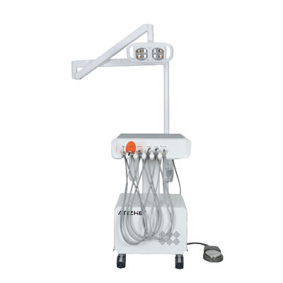 Un bon prix. Unité dentaire portable avec compresseur d'air silencieux intégré et lampe LED, chariot de traitement dentaire mobile pour clinique en ligne