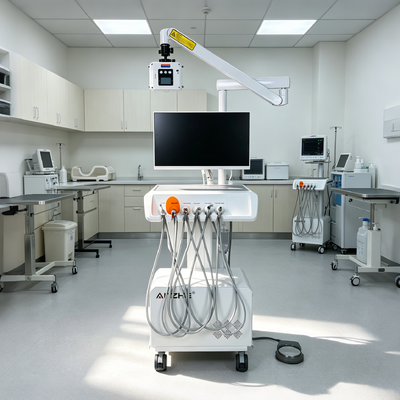 Un bon prix. Unité dentaire vétérinaire professionnelle de 550 W avec système d'imagerie numérique et pression de 0,8 MPa pour les cliniques pour animaux en ligne