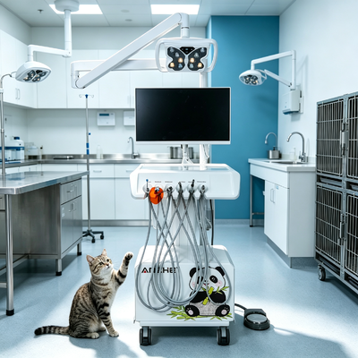 Un bon prix. Unité de traitement dentaire vétérinaire professionnelle avec caméra intra-orale HD, lumière LED et double tension 220V/50Hz 110V/60Hz, poste de travail dentaire numérique pour hôpital vétérinaire en ligne