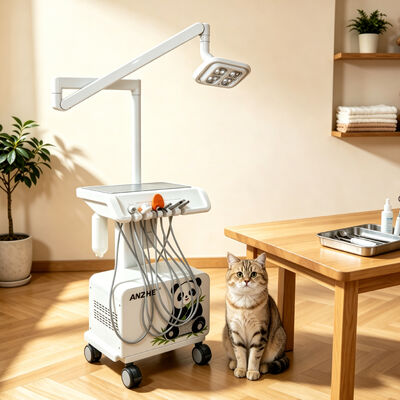 Un bon prix. Unité dentaire portable avec lampe dentaire à LED Compresseur d'air intégré Scaler d'aspiration de traitement de la lumière Station mobile de travail dentaire pour les cliniques en ligne
