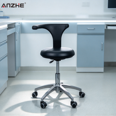 Un bon prix. Tabouret médical pivotant réglable en hauteur avec dossier, chaise d'infirmière ergonomique mobile avec roulettes pour cabinet dentaire et hôpital en ligne